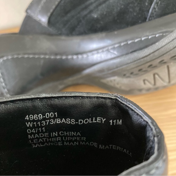 Bass Size 11 Black Dooley Cushion Mules - Picture 2 of 10